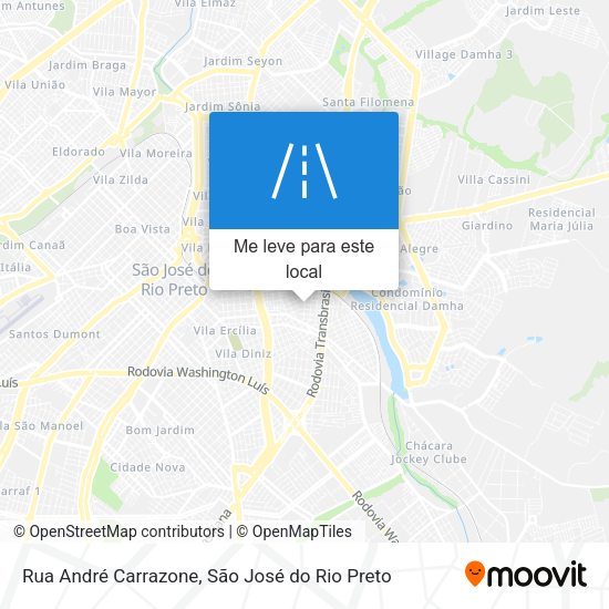 Rua André Carrazone mapa