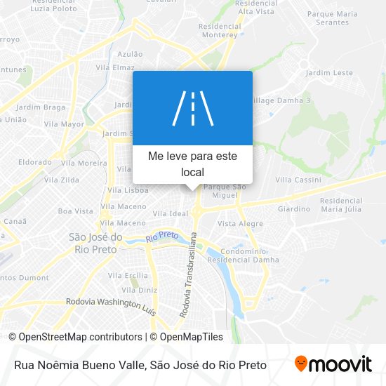 Rua Noêmia Bueno Valle mapa