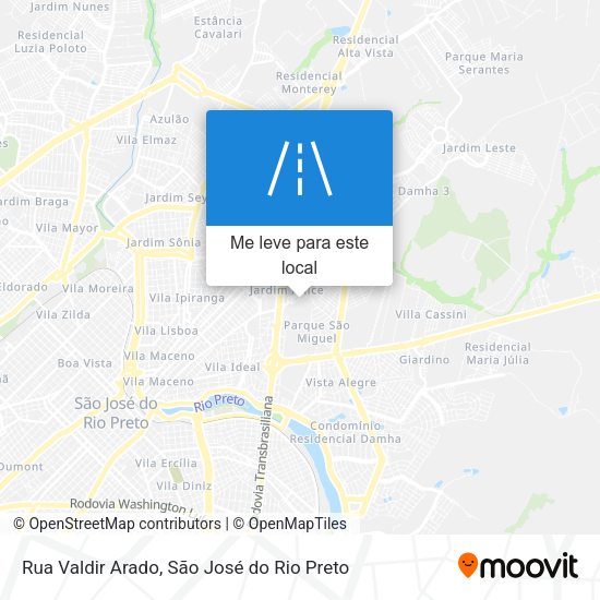 Rua Valdir Arado mapa
