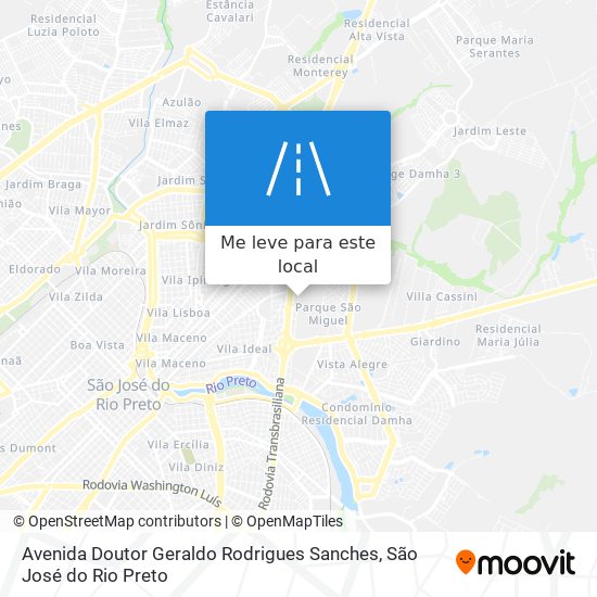 Avenida Doutor Geraldo Rodrigues Sanches mapa