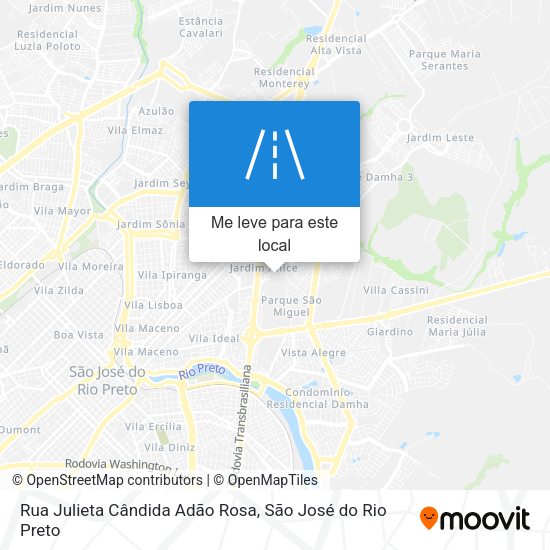 Rua Julieta Cândida Adão Rosa mapa