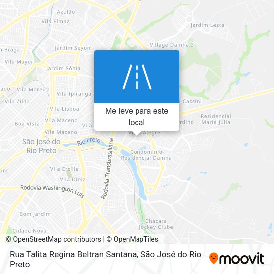 Rua Talita Regina Beltran Santana mapa
