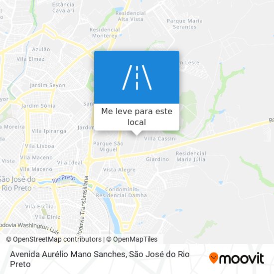 Avenida Aurélio Mano Sanches mapa