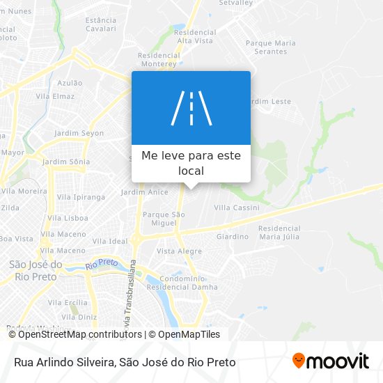 Rua Arlindo Silveira mapa