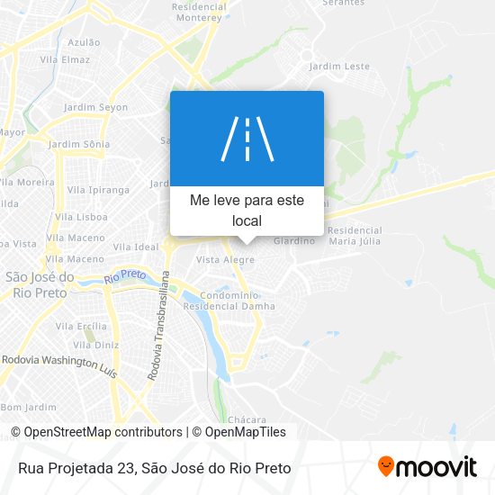 Rua Projetada 23 mapa
