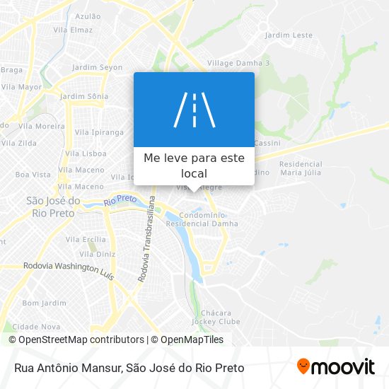 Rua Antônio Mansur mapa