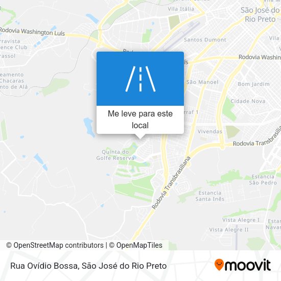 Rua Ovídio Bossa mapa
