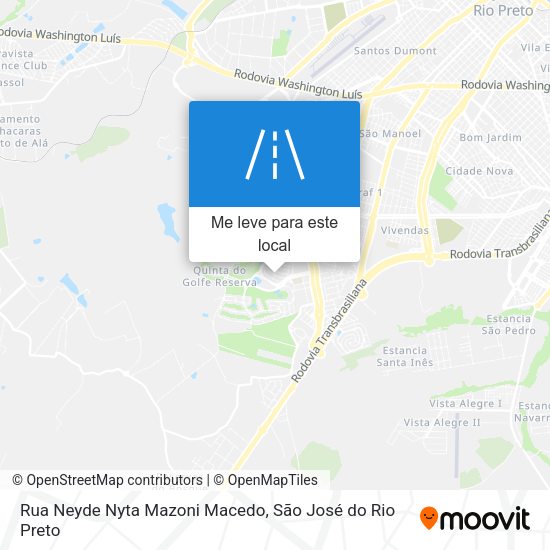 Rua Neyde Nyta Mazoni Macedo mapa