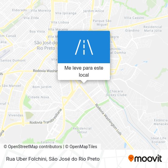 Rua Uber Folchini mapa