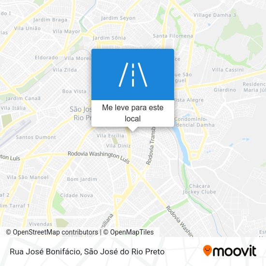 Rua José Bonifácio mapa