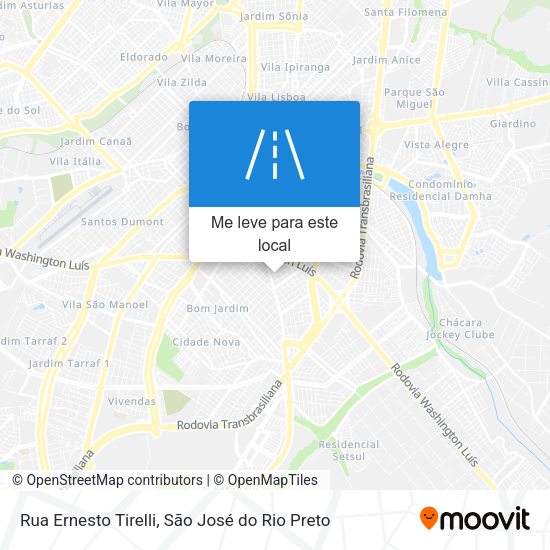 Rua Ernesto Tirelli mapa