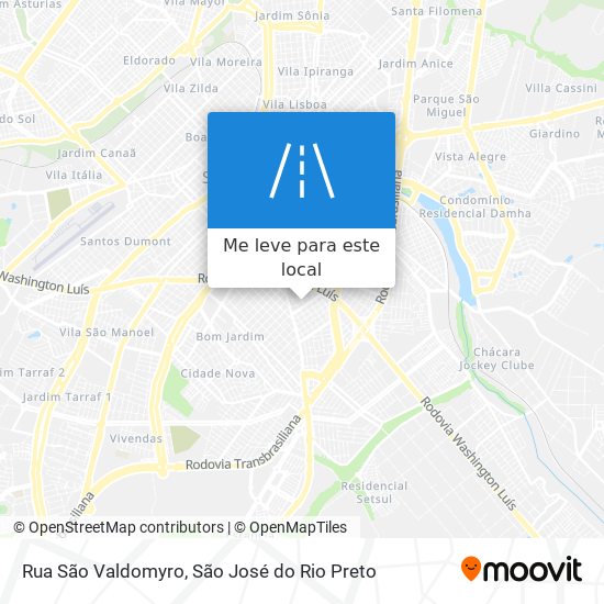 Rua São Valdomyro mapa