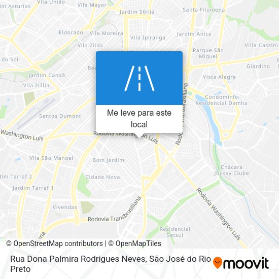 Rua Dona Palmira Rodrigues Neves mapa