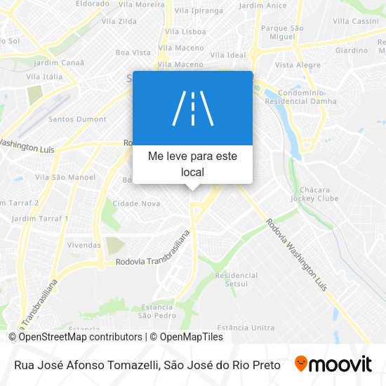Rua José Afonso Tomazelli mapa