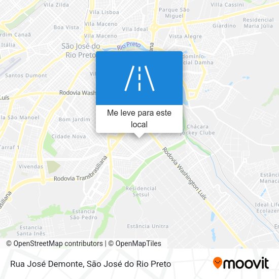 Rua José Demonte mapa