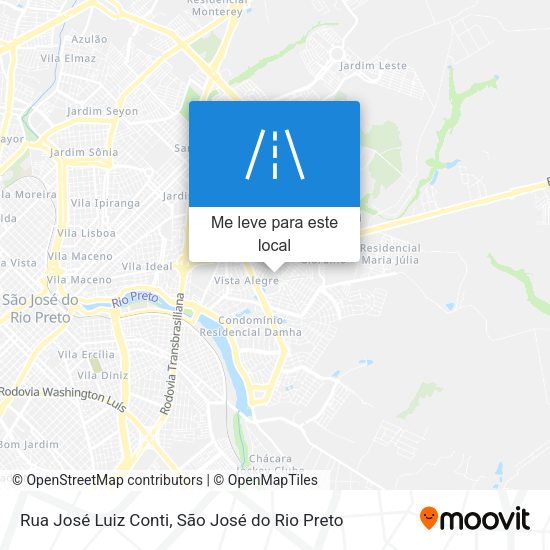Rua José Luiz Conti mapa