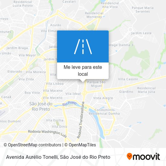 Avenida Aurélio Tonelli mapa