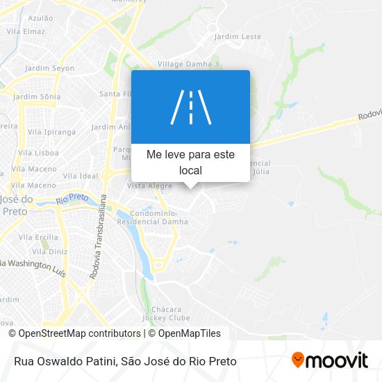 Rua Oswaldo Patini mapa