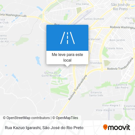 Rua Kazuo Igarashi mapa