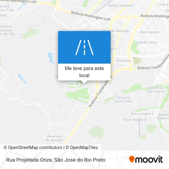 Rua Projetada Onze mapa