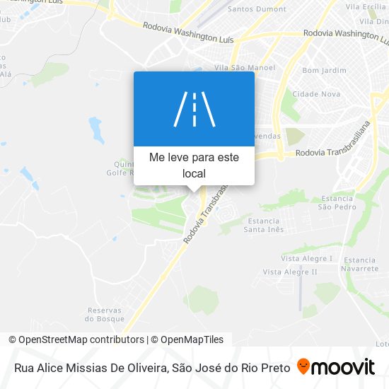 Rua Alice Missias De Oliveira mapa