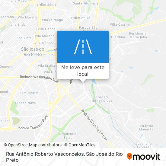 Rua Antônio Roberto Vasconcelos mapa