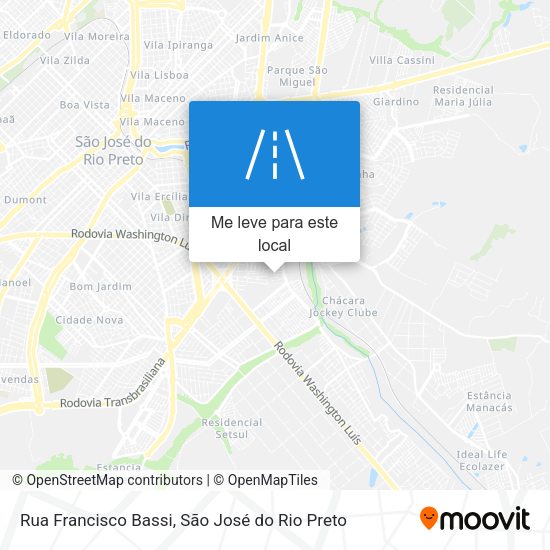 Rua Francisco Bassi mapa