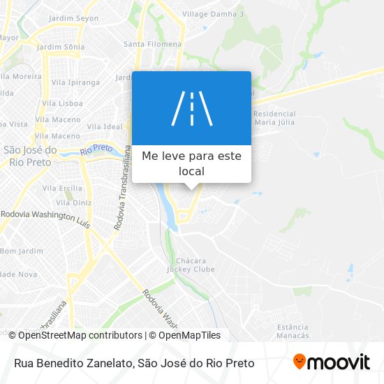 Rua Benedito Zanelato mapa