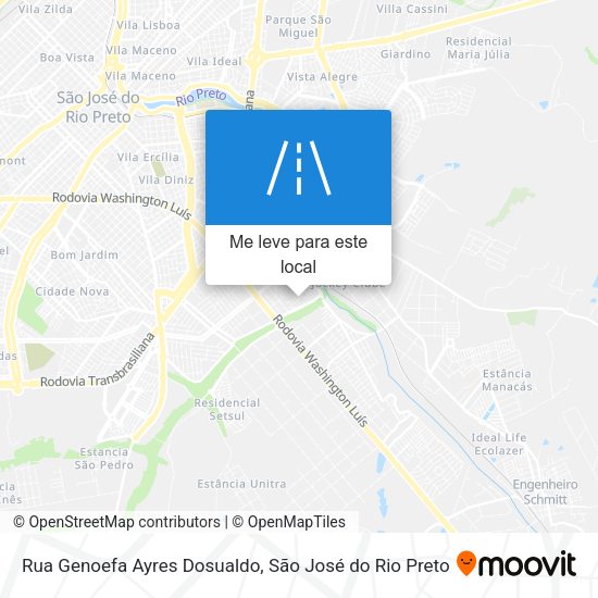 Rua Genoefa Ayres Dosualdo mapa