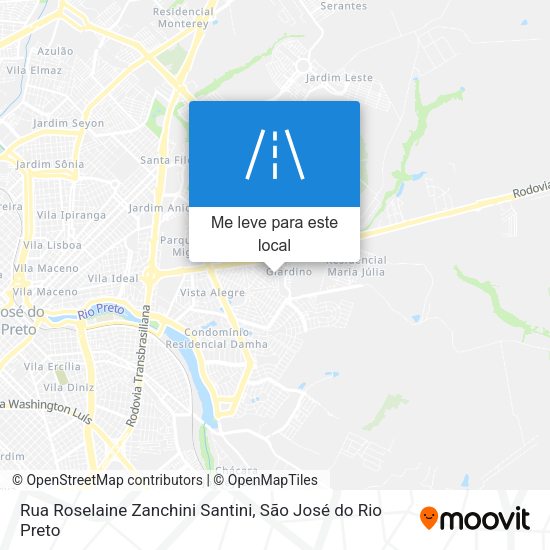 Rua Roselaine Zanchini Santini mapa