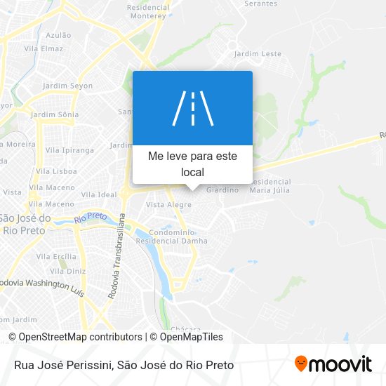 Rua José Perissini mapa