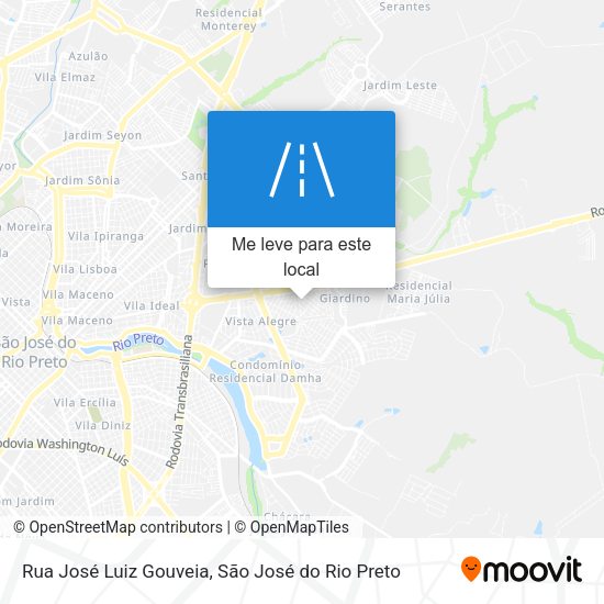 Rua José Luiz Gouveia mapa