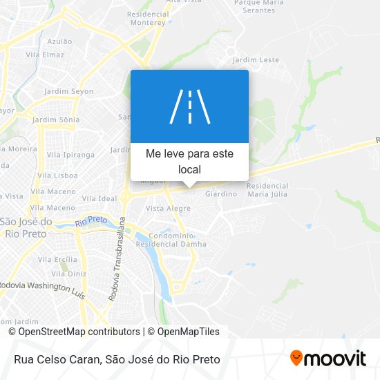 Rua Celso Caran mapa
