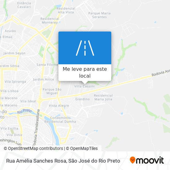 Rua Amélia Sanches Rosa mapa