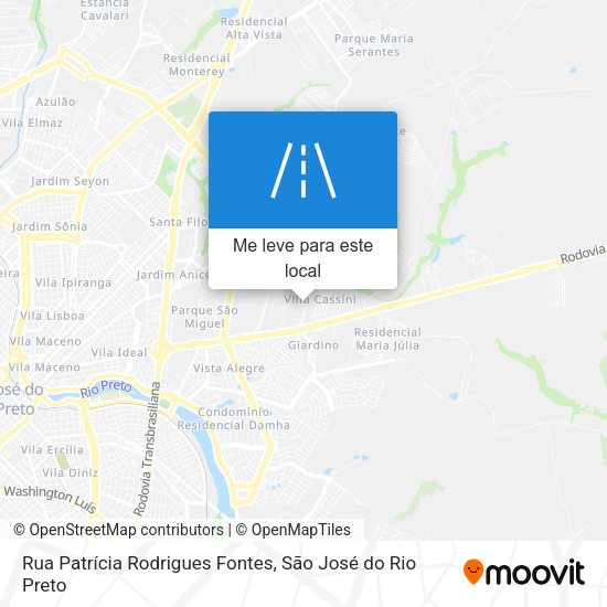 Rua Patrícia Rodrigues Fontes mapa