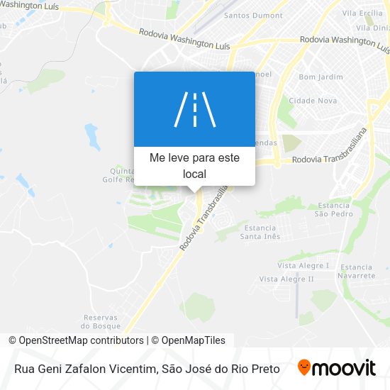 Rua Geni Zafalon Vicentim mapa