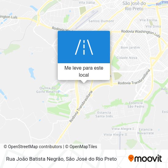 Rua João Batista Negrão mapa