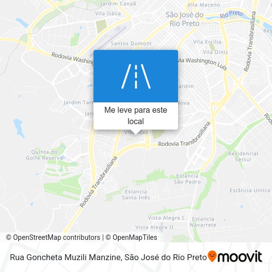 Rua Goncheta Muzili Manzine mapa