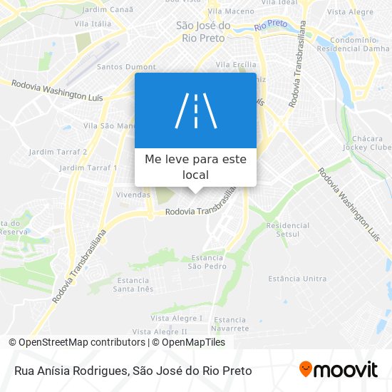 Rua Anísia Rodrigues mapa