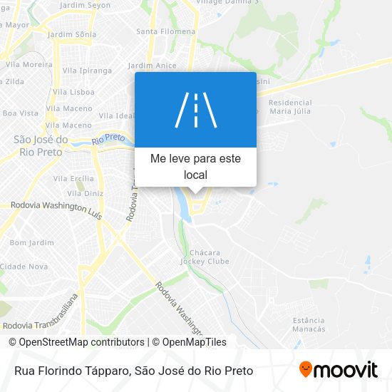 Rua Florindo Tápparo mapa