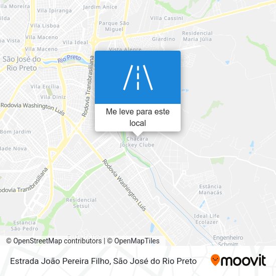 Estrada João Pereira Filho mapa