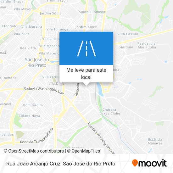 Rua João Arcanjo Cruz mapa