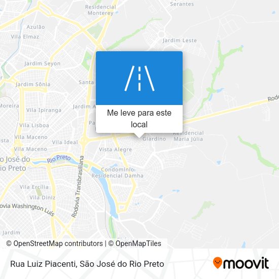 Rua Luiz Piacenti mapa
