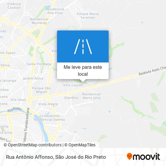 Rua Antônio Affonso mapa