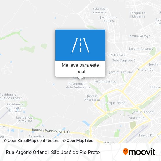 Rua Argério Orlandi mapa