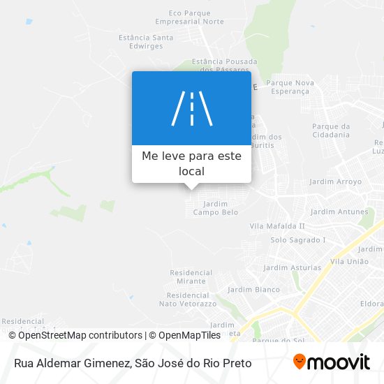 Rua Aldemar Gimenez mapa