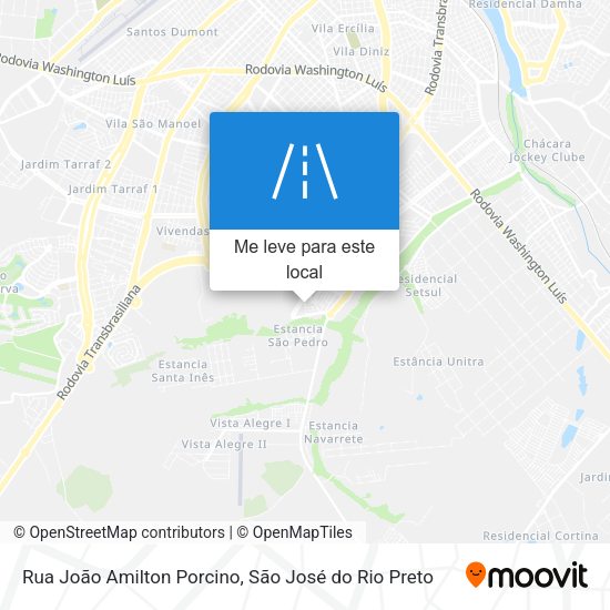 Rua João Amilton Porcino mapa
