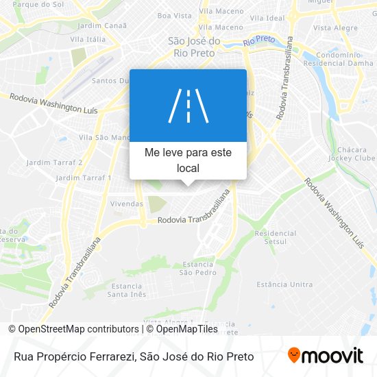Rua Propércio Ferrarezi mapa