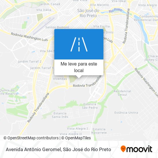 Avenida Antônio Geromel mapa