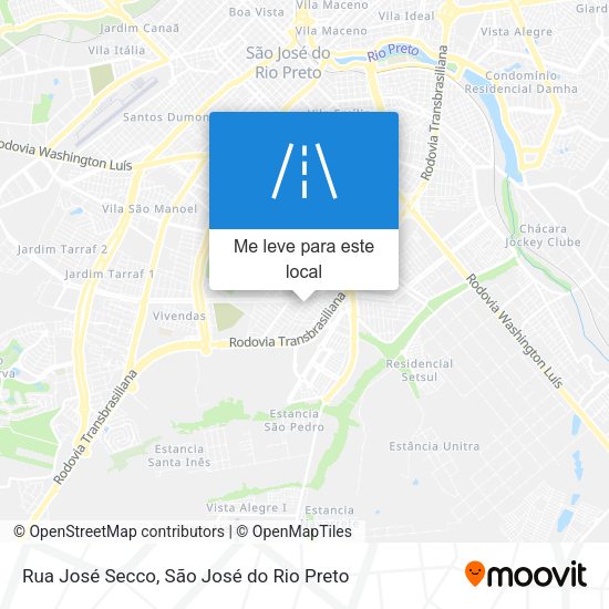 Rua José Secco mapa
